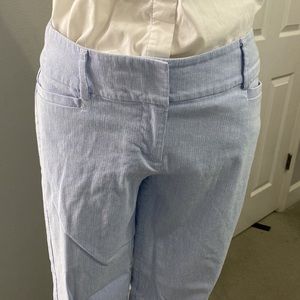 Blue & White pinstripe Capris